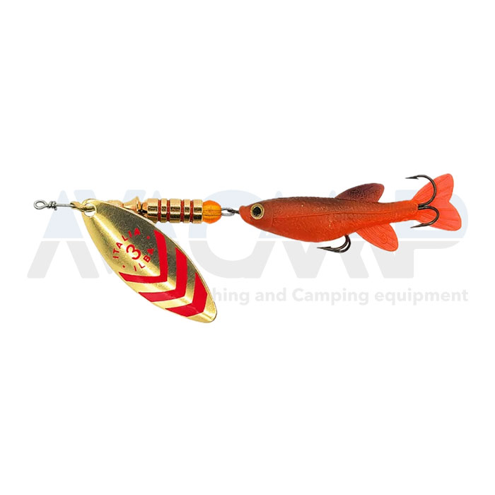 Spinner ILBA LUNGO GOLD RED SERG. N3 gr.10 cm.12 + RED MINNOW