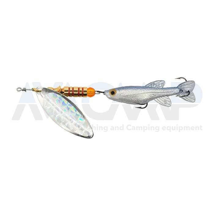 Spinner ILBA LUNGO SILVER ALPHA N3 gr.10 cm.12 + NATURAL MINNOW