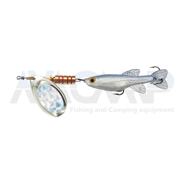Spinner ILBA TONDO SILVER ALPHA N3 + NATURAL MINNOW