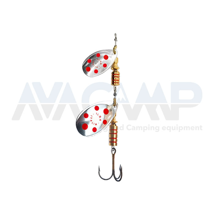 Spinner ILBA TONDO TANDEM SILVER RED N 0+1 gr.5 cm.8.5