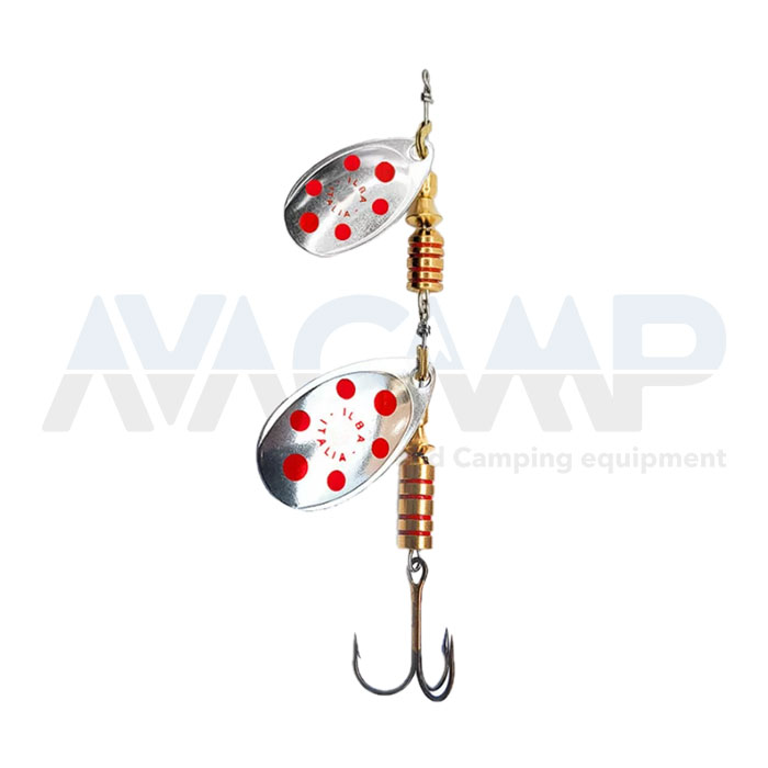 Spinner ILBA TONDO TANDEM SILVER RED N 2+3 gr.12 cm.10.5