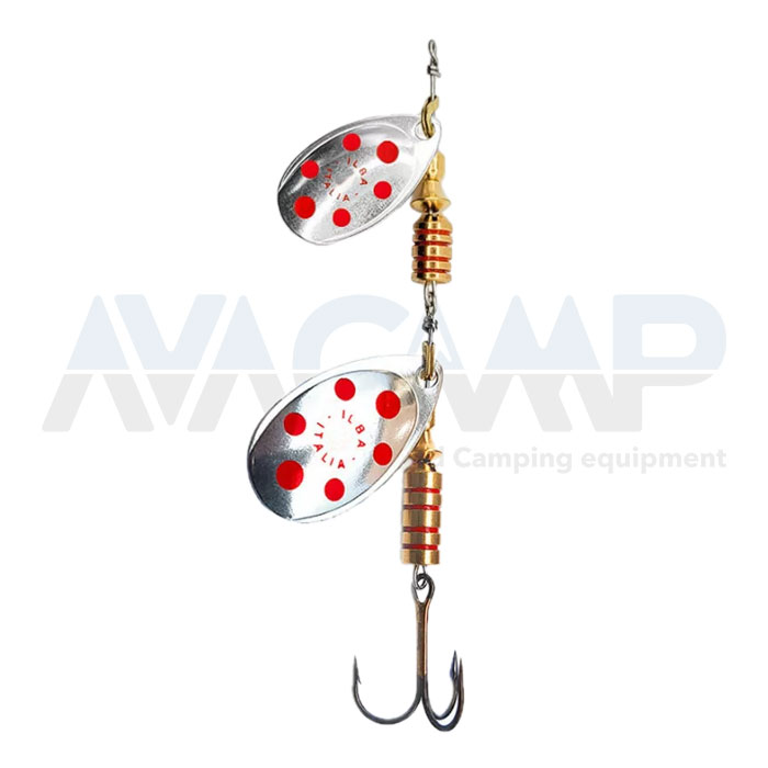 Spinner ILBA TONDO TANDEM SILVER RED N 3+4 gr.17 cm.12